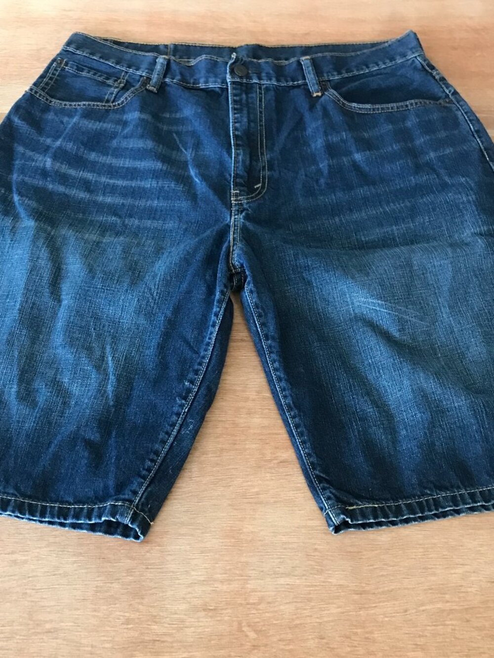 Levi's 569 Denim Jorts Shorts Men 36 Blue High Rise Baggy Dark Wash Relaxed